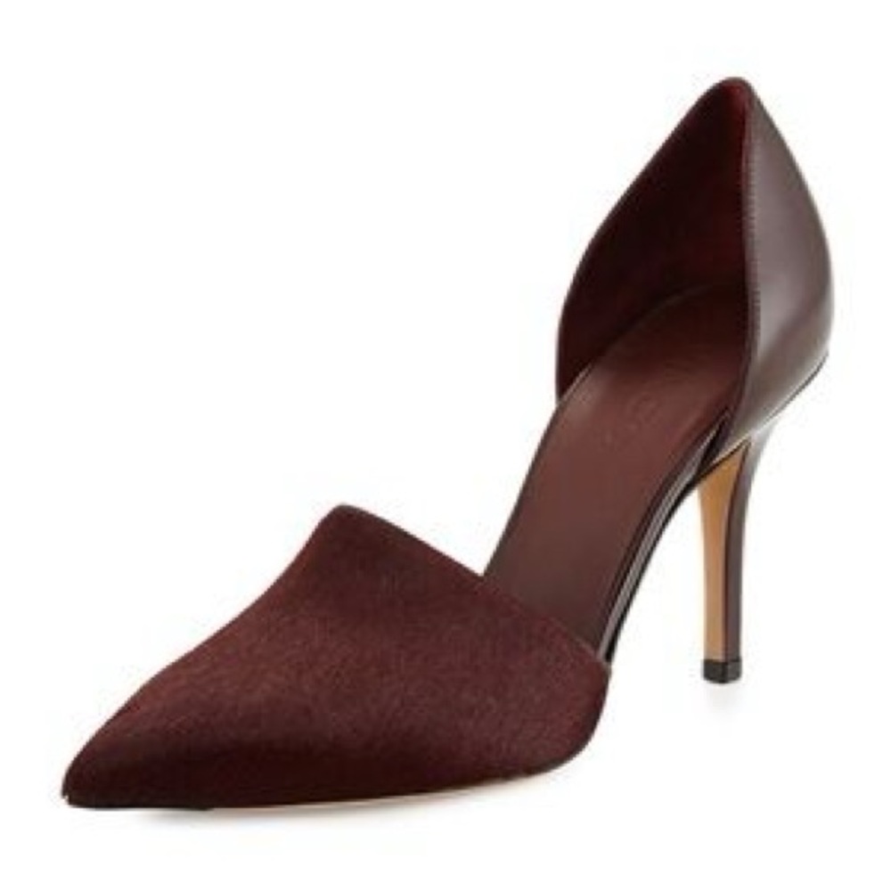 Vince Claire Calf-hair D'Orsay Pump ,Oxblood Red Leather Women’s size 7